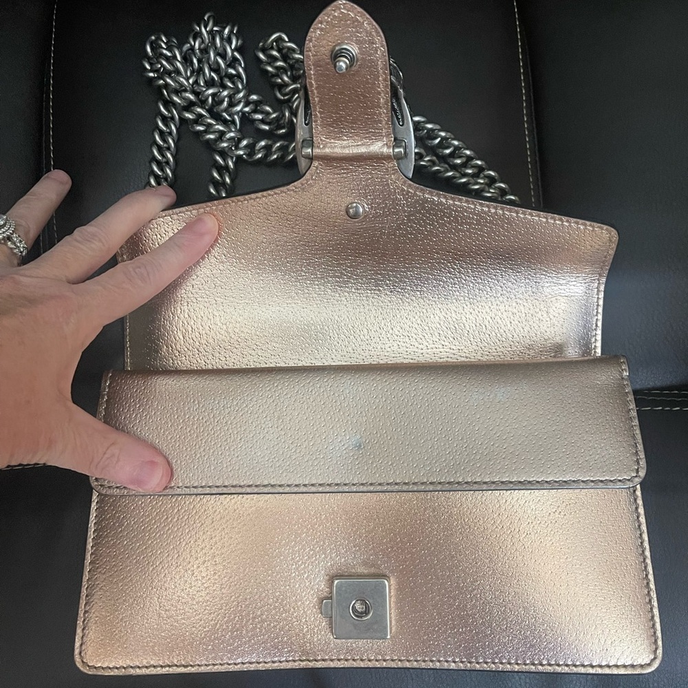 Gucci Dionysus Rose Gold Metallic Hangbag - Picture 3 of 12